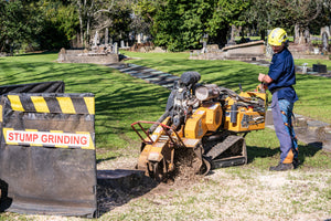 Dedicated stump grinding equipment for efficient tree stump removal